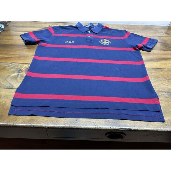 Polo Ralph Lauren Men’s Size XL Embroidered Crest NYC SS Stripe Polo Shirt - Picture 5 of 9